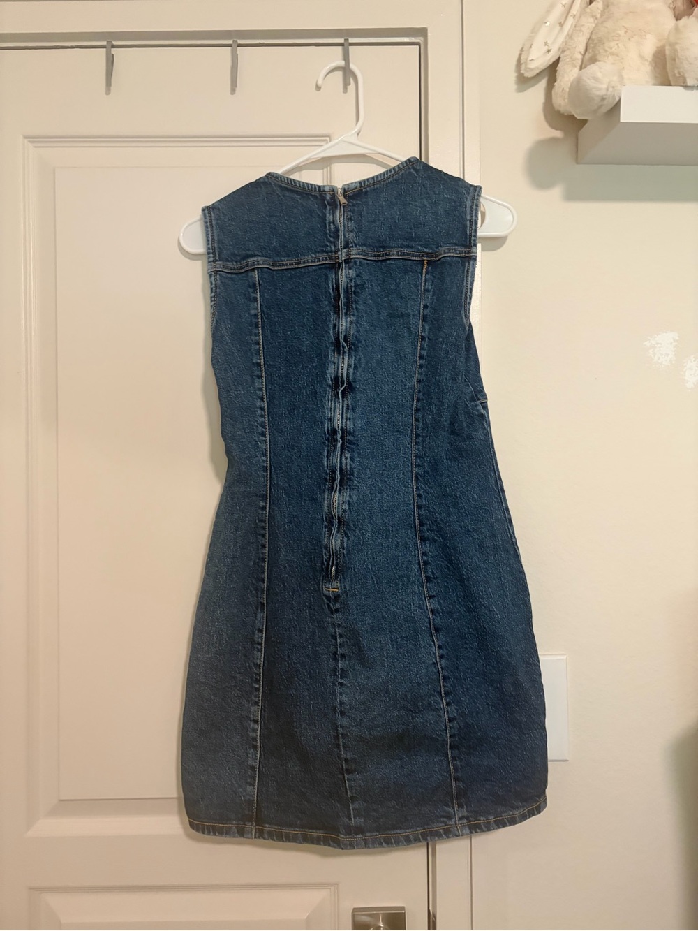 Wrangler Sleeveless Denim Mini Dress - Blue - Picture 4 of 4